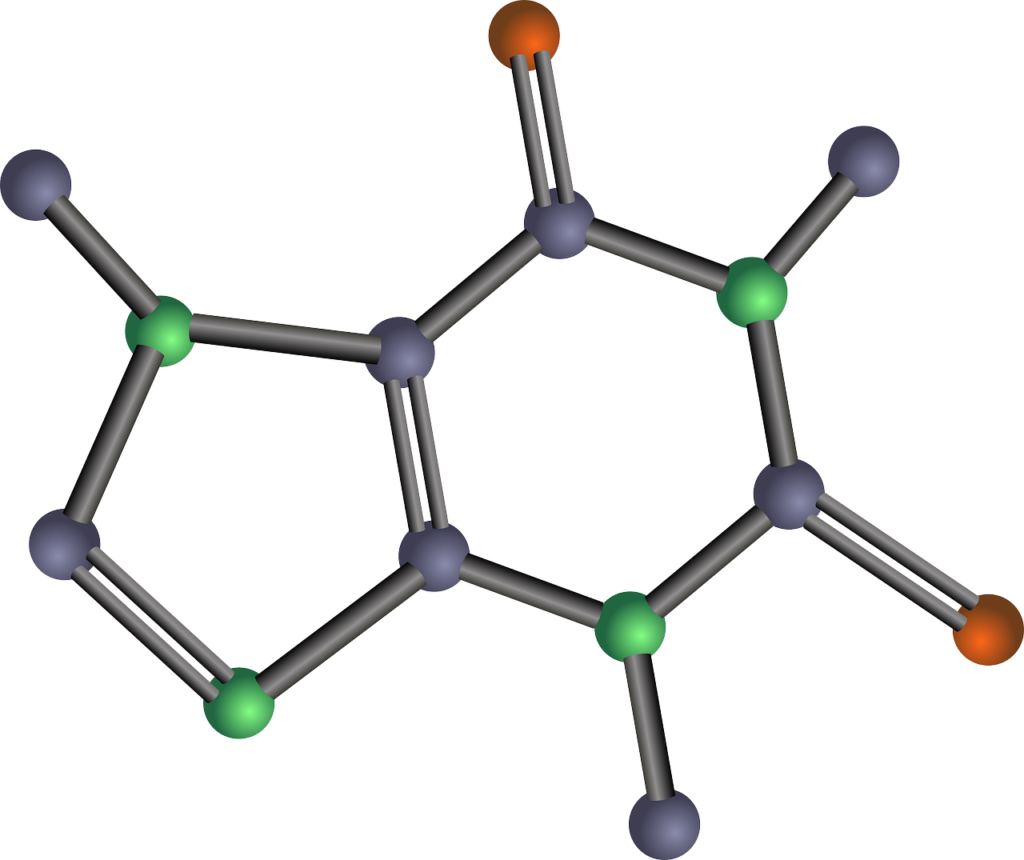 molecola di caffeina o teina da eliminare per ottenere il tè deteinato tè deteinato - questa p la molecola di caffeina o teina da eliminare per ottenerlo